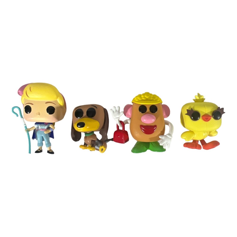 Lot of 4 Toy Story Funko Pops BO PEEP SLINKY DOG MRS POTATO HEAD DUCKY